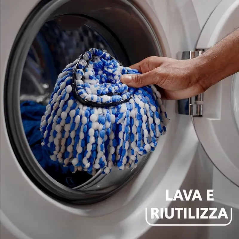 Confezione da 1 Vileda H2PrO Spin Mop System Complete, sistema completo con mocio rotante per la pulizia dei pavimenti duri sigillati