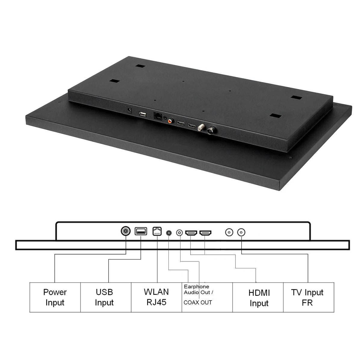 Souria Specchio Intelligente Android con Touchscreen da 22 Pollici, Televisore LED per Bagno e SPA, FHD, Sintonizzatore DTV, DVB, Cucina