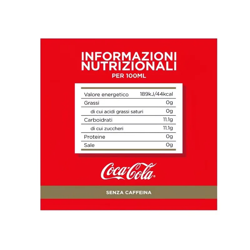 COCA COLA IN LATTINE DA 24 PZ ZERO/SENZA CAFFEINA