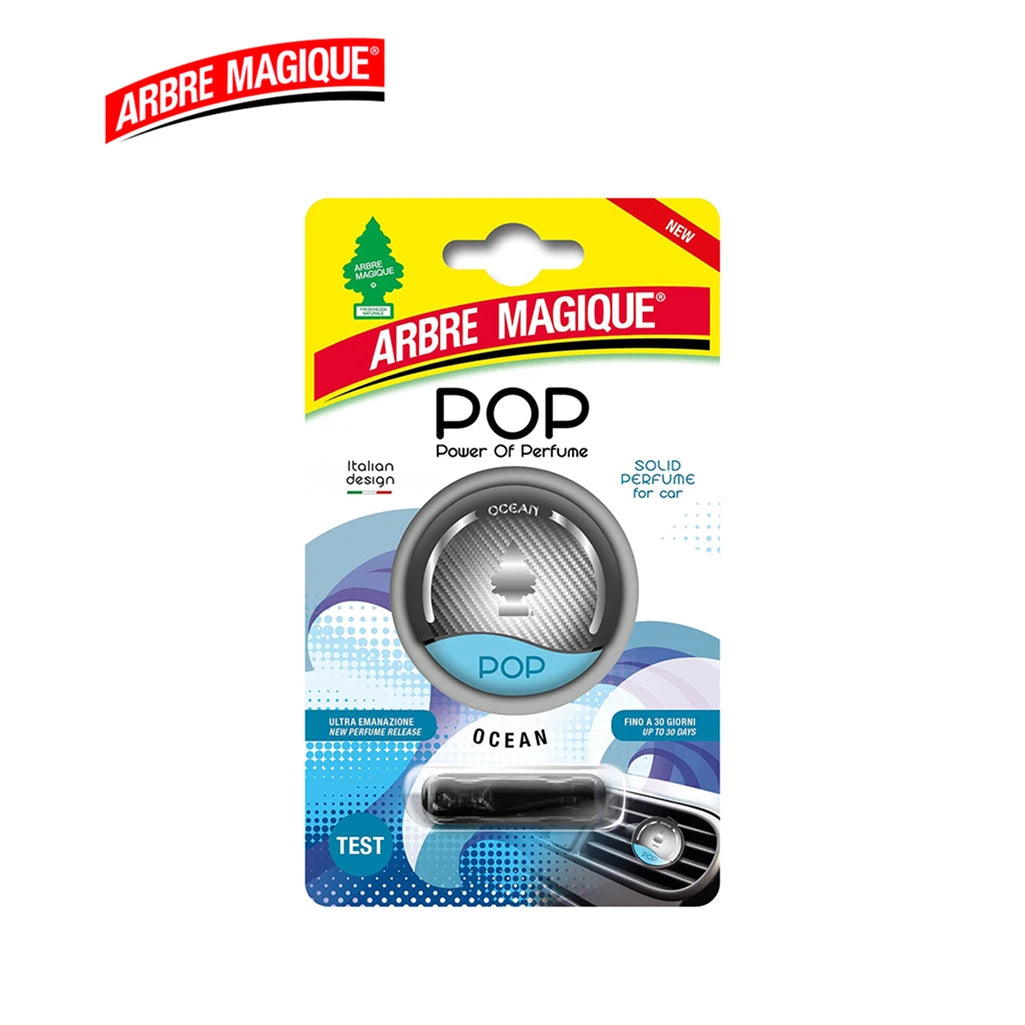 Confezione da 6 o 12 Arbre Magique POP Ocean, profumatori auto solidi, fragranza delicata e fresca, formato scorta per auto, furgone, armadio e piccoli ambienti