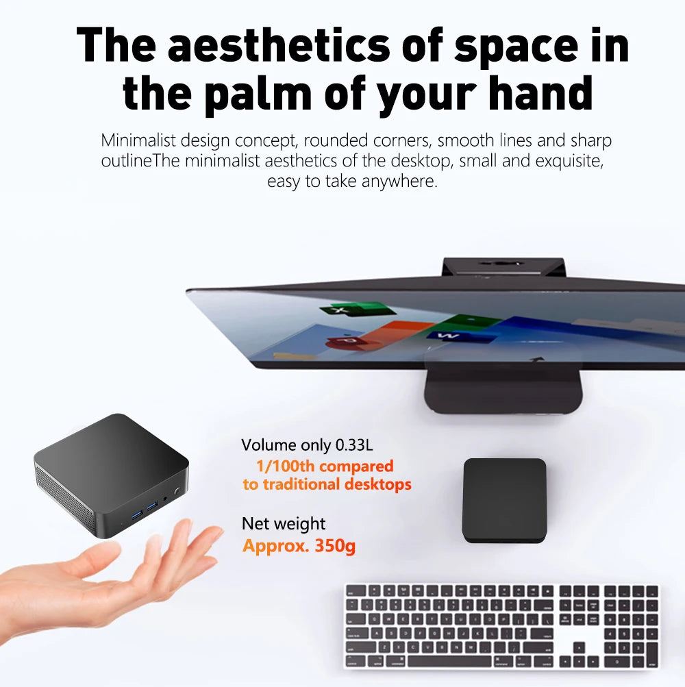 LENO NUOVO Mini PC Computer Portatile da Gaming 16GB RAM 1TB 2TB SSD Intel Core I9 10980HK Windows 11 Pro Office Wifi 6 BT5.2 PC