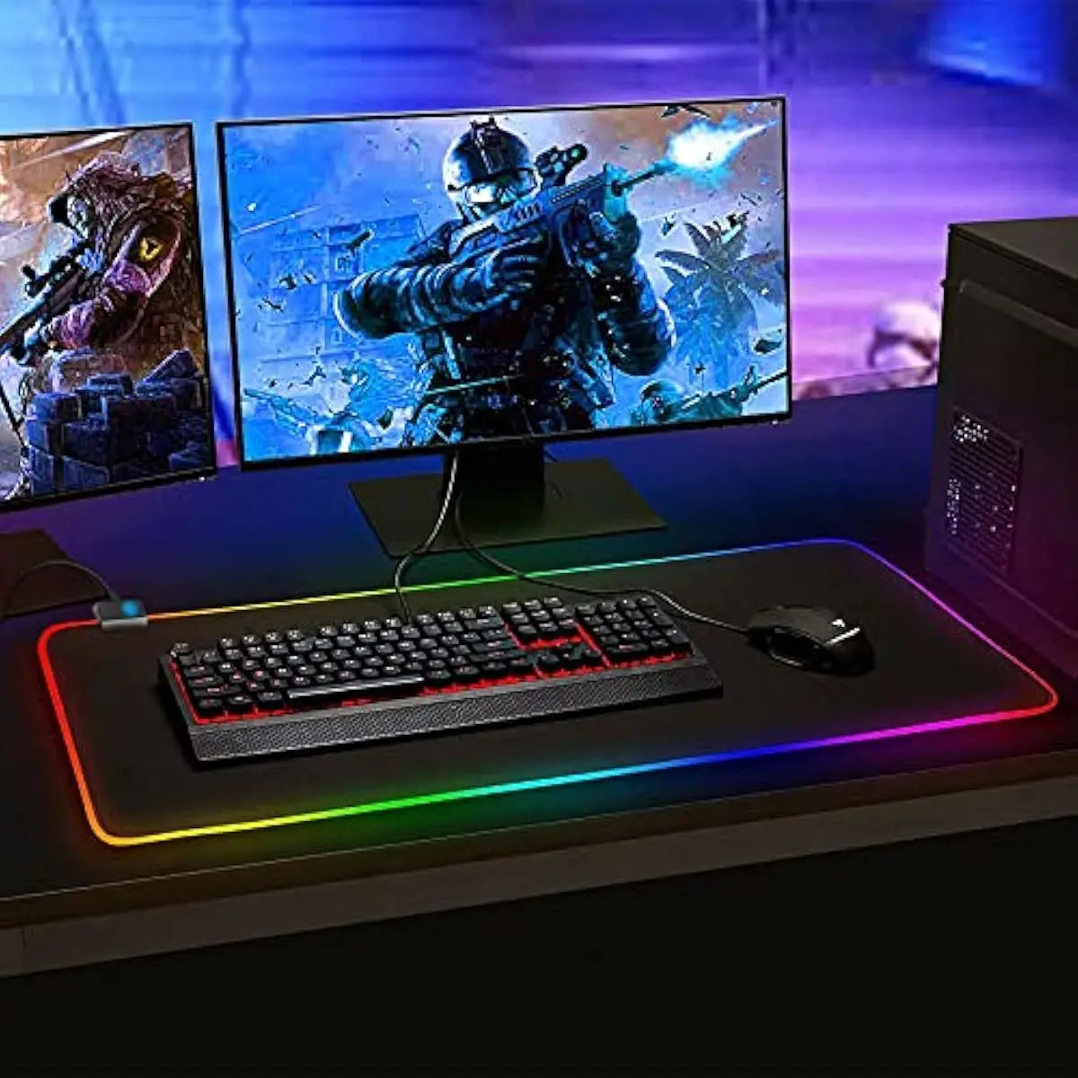 Tappetino Mouse XXL Gaming per Gioco PC, Extra Grande 800 * 300mm*40mm, Antiscivolo Impermeabile per Computer