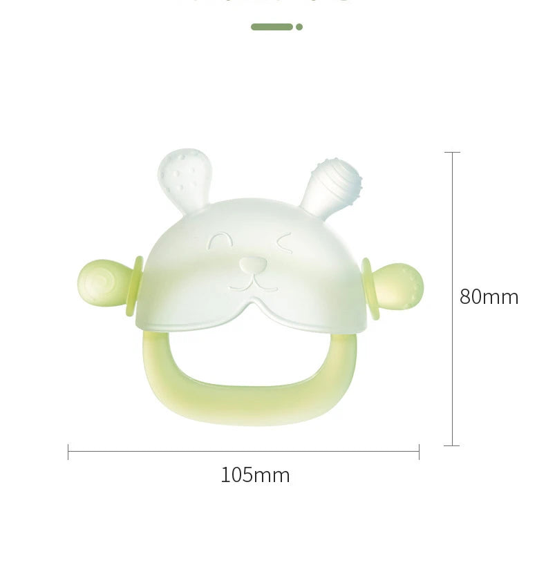 MAMIJOY 1 Pezzo Anello Massaggiagengive per Neonati, Anti-Caduta, in Silicone, per l'Allenamento alla Masticazione, Senza BPA, per Bambini di 2 Mesi, Neonati YJ0