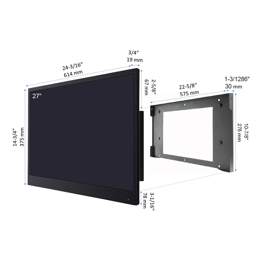 Souria 27 pollici Specchio magico TV LED impermeabile per bagno DTV Sintonizzatore WiFi Android TV Hotel Pubblicità SPA Salon US DVB-T T2 C