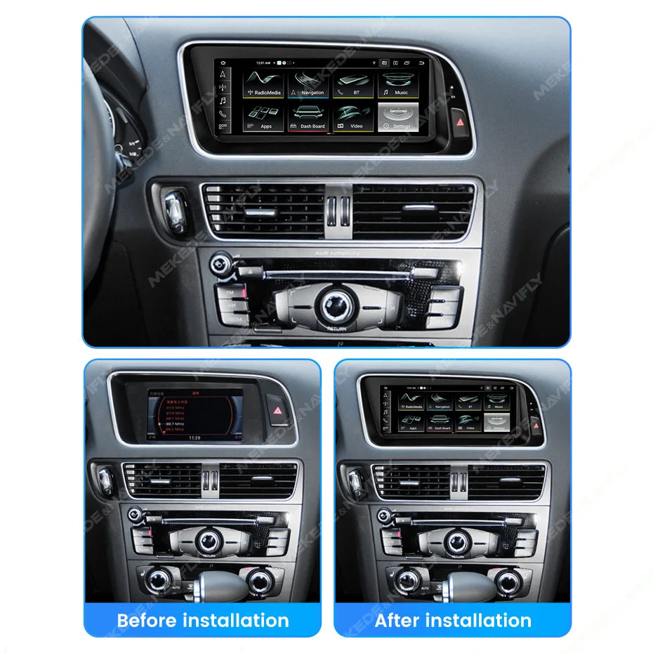 MEKEDE 8.8 "CarPlay Auto Android 14 Autoradio Radio Per Audi Q5 2010-2017 8 Core BT di Navigazione GPS DSP WIFI Lettori Multimediale