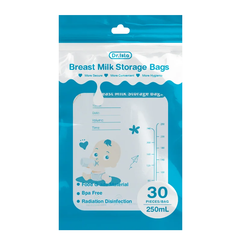 MAMIJOY Sacchetto per la conservazione del latte materno 250ML 30/150PCS Design con chiusura a doppia guarnizione e beccuccio indipendente Sacchetto per la conservazione del latte senza BPA Regalo Penna MSB01