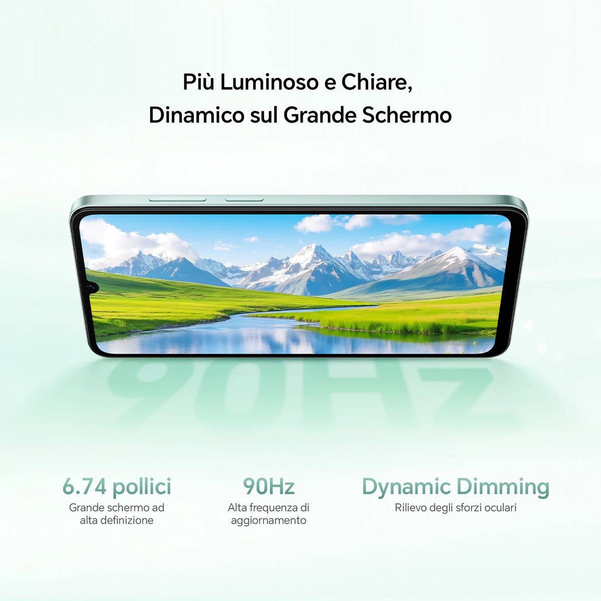 Smartphone HONOR X5c Plus, 5260 mAh, display da 6,74 pollici a 90 Hz, fotocamera da 50+5 MP, Android 15, processore octa-core, riconoscimento delle impronte digitali e del volto
