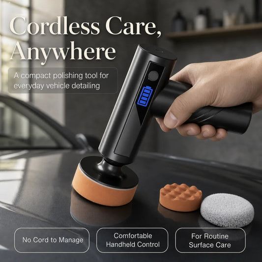 Lucidatrice per Auto 4500mAh, Lucidatrice Portatile Senza Fili, Macchina per Lucidatura e Ceratura Auto, Utensile Elettrico per Pulizia e Riparazione Carrozzeria