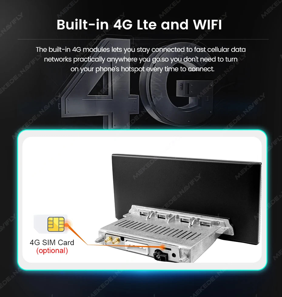 MEKEDE 8.8 "CarPlay Auto Android 14 Autoradio Radio Per Audi Q5 2010-2017 8 Core BT di Navigazione GPS DSP WIFI Lettori Multimediale