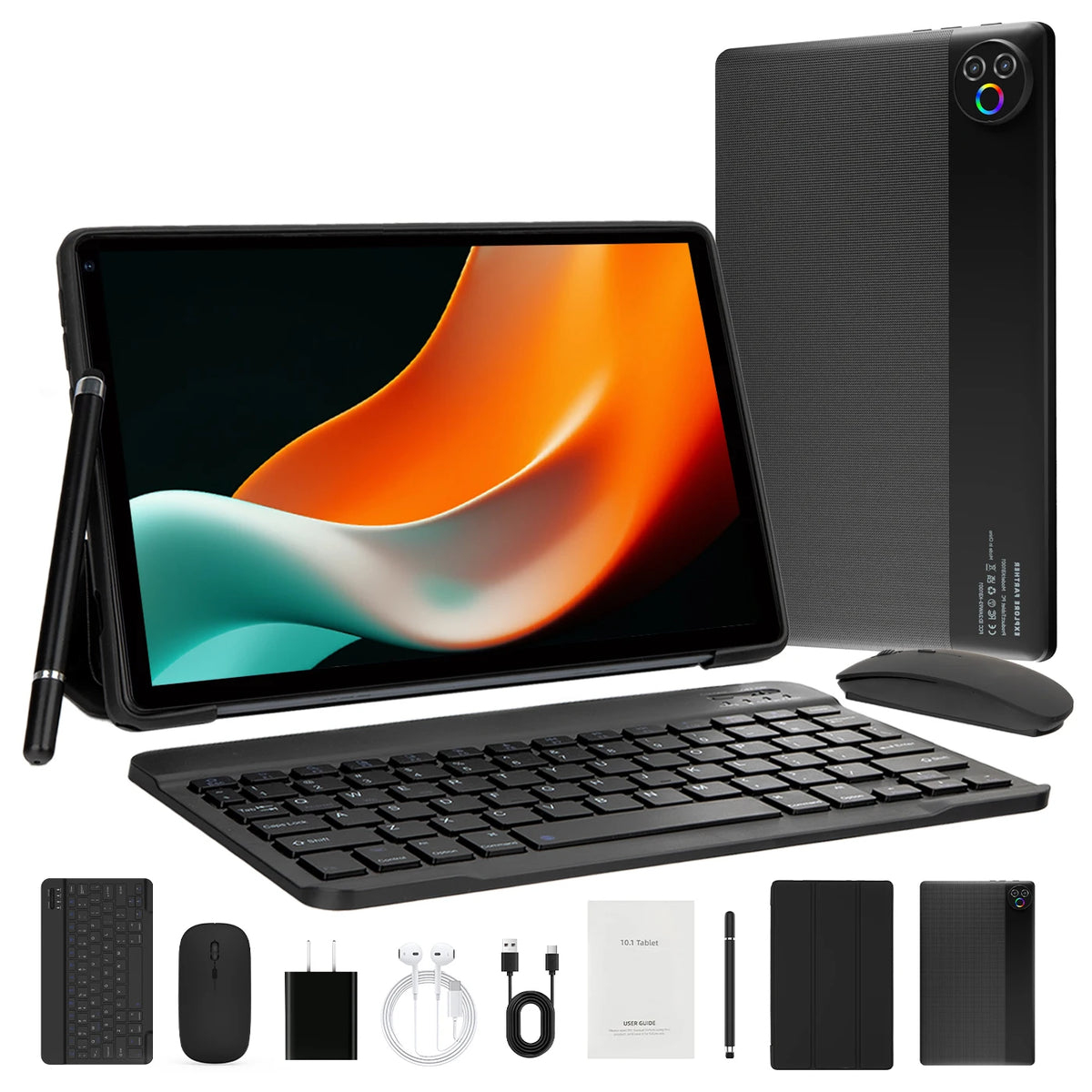 Kb1001L 10.1" HD 800*1280 Android 16 | 20GB di RAM (3+17GB) + 64GB di ROM, processore A333, batteria da 5000mAh, Type-C 5V 2A | Set completo: tastiera, mouse, astuccio per penne, cuffie, disponibile in magazzin