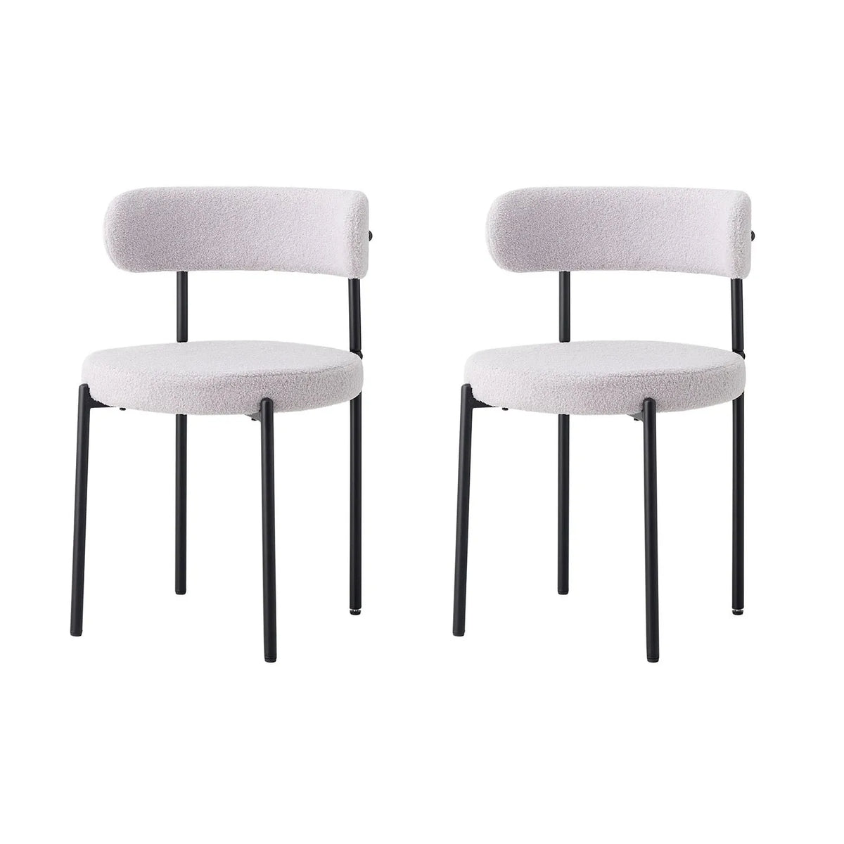 EGOONM Set di 2/4/6 Sedie da Pranzo in Stile Nordico, Sedie Imbottite in Velluto Teddy per Cucina e Sala da Pranzo