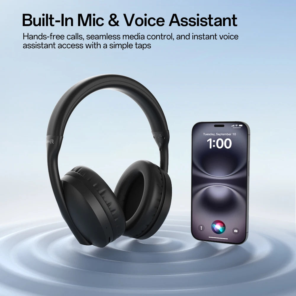 Oneodio SuperEQ S6001 Cuffie Bluetooth Cuffie wireless sopra l'orecchio con modalità Micro SD/Scheda TF/Radio FM Cuffie HiFi stereo