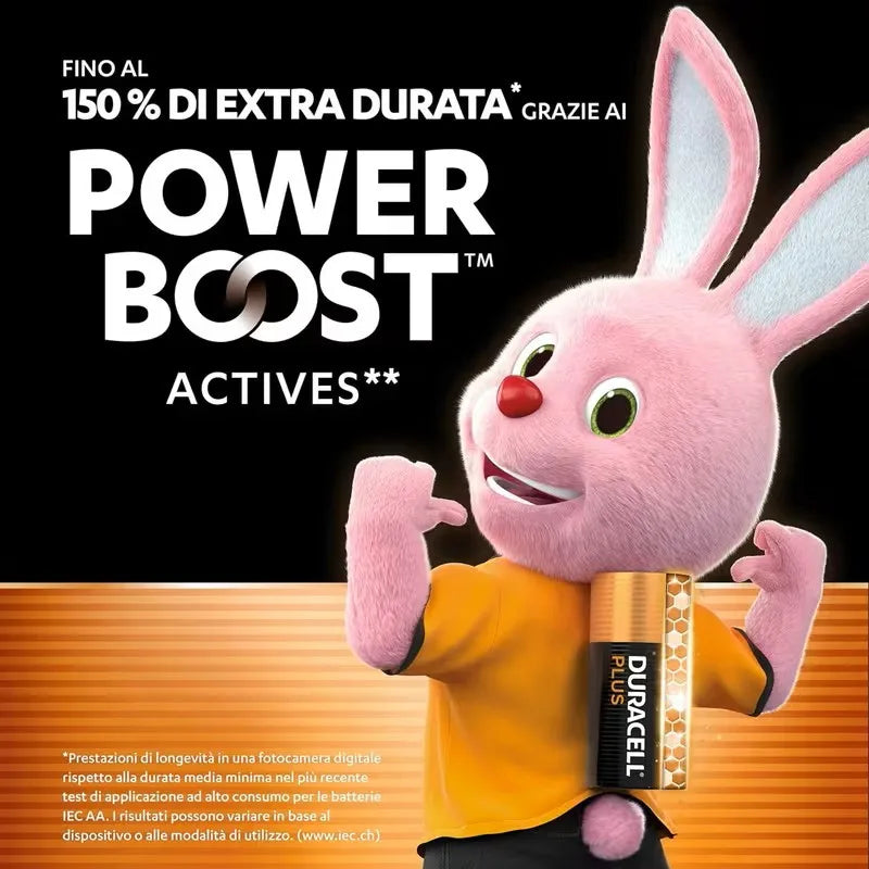 12 Batterie DURACELL Plus AAA – Confezione da 12 – 1.5 V Alcaline – Fino al +150 % di Durata – Active POWER BOOST