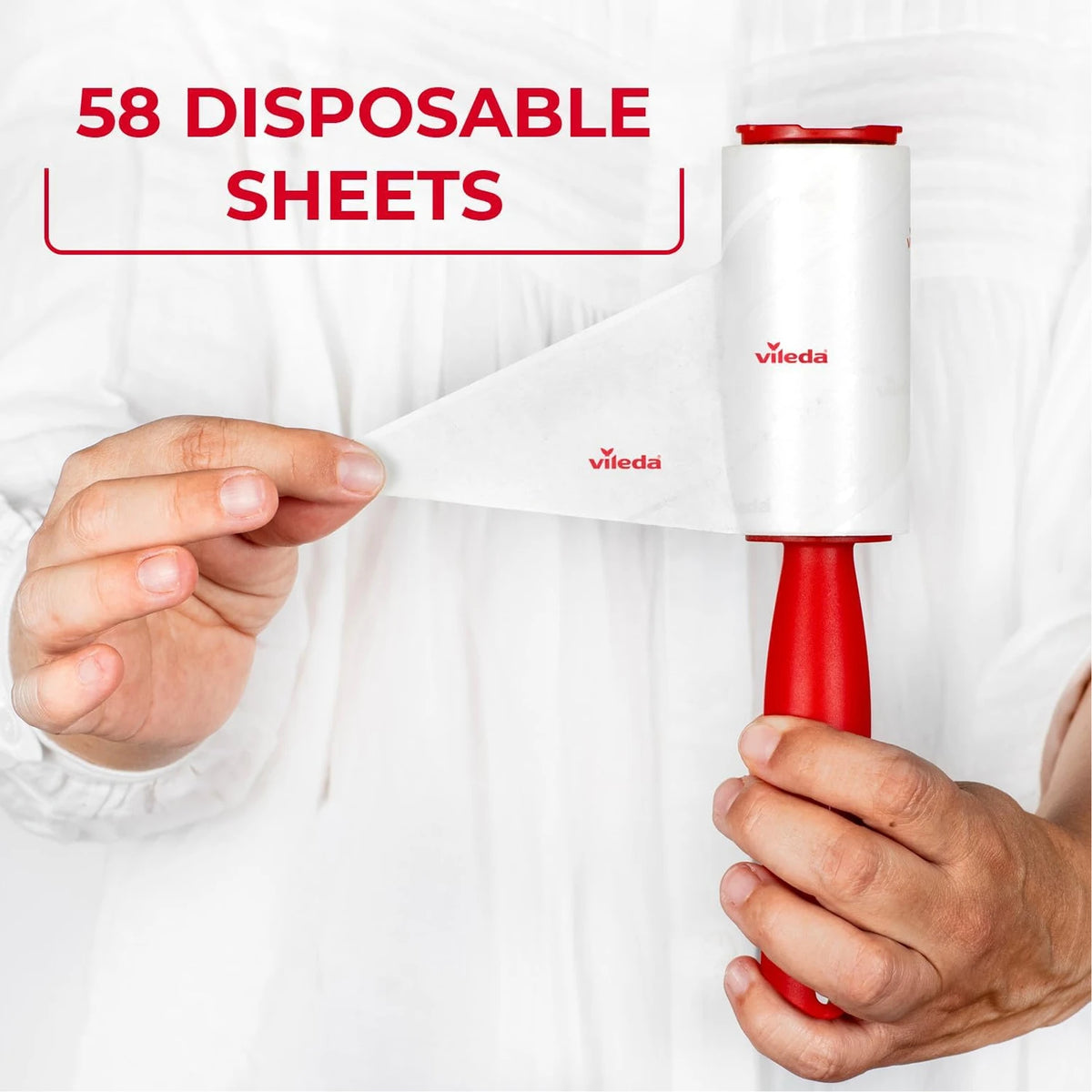 Confezione da 12 Vileda Pro Pet Lint Roller Refill, ricariche levapelucchi 2x29 fogli, per peli, polvere, pelucchi e sporco su tessuti compatibili