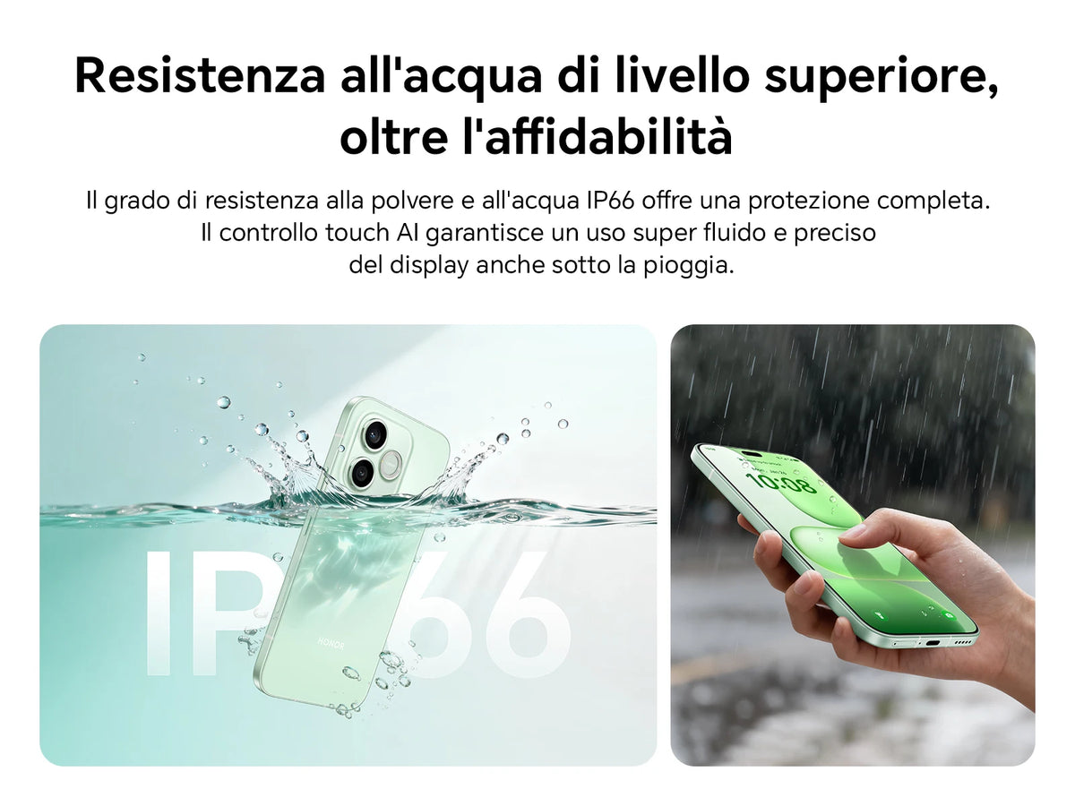 2026 New HONOR 600 Lite 5G Smartphone, Fotocamera AI da 108MP, Display AMOLED da 6.6", Batteria da 6520mAh con Ricarica Rapida 45W, Cellulare Android 16 Sbloccato, IP66&SGS, Dual SIM, NFC