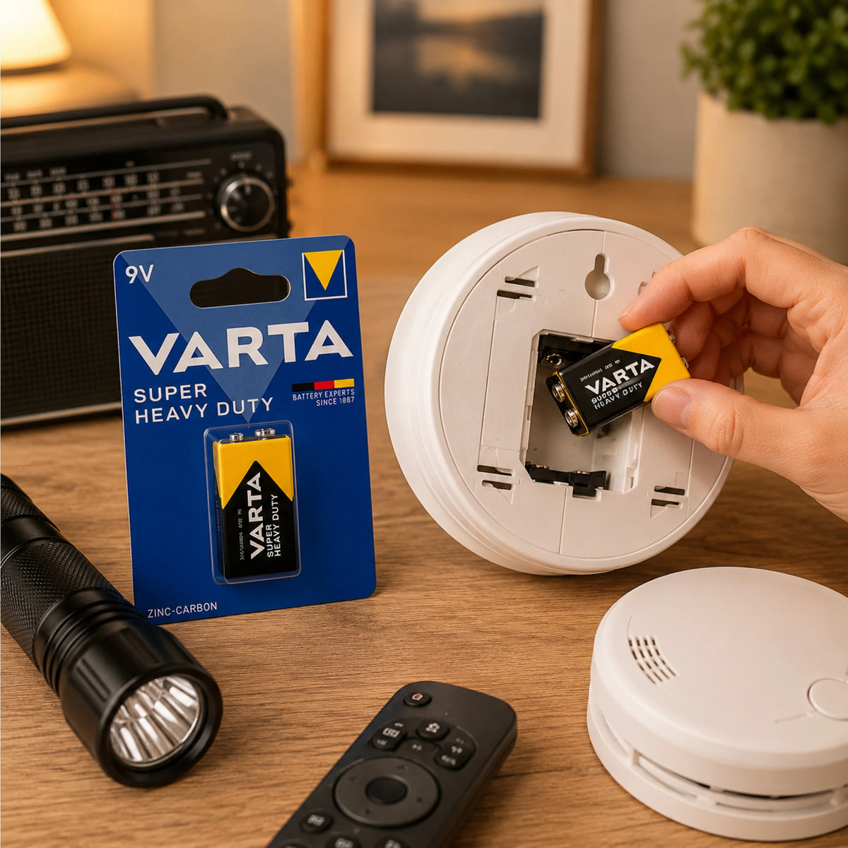 Confezione da 10 Varta Superlife 9 V 6F22, batterie saline E-Block in blister singolo per dispositivi compatibili, casa, ufficio e uso quotidiano