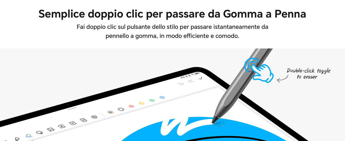 HONOR CHOICE penna per HONOR Pad 10/9/X9a, ad alta sensibilità, Palm Rejection, penna touch per tablet con rilevamento dell'inclinazione, penna capacitiva con 1 punta di ricambio