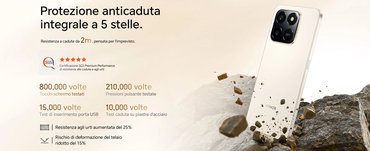 HONOR 400 Smart 4G Smartphone Dual SIM NFC Android 15, 6500mAh Dual Cell Batteria, 108MP+2MP con Pulsante AI Telefono, 6.77 Pollici 120 Hz Comfort Display, 5 stelle SGS&IP65