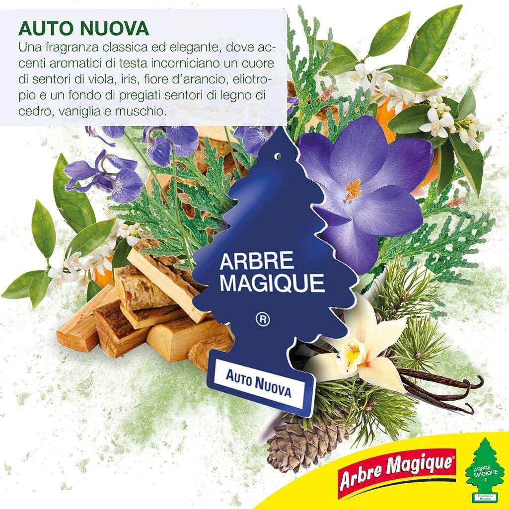 Confezione da 6, 12 o 24 Arbre Magique Duo Pack Black Rose, profumatori auto doppia unità, fragranza raffinata e vellutata, formato scorta per auto, furgone e piccoli ambienti