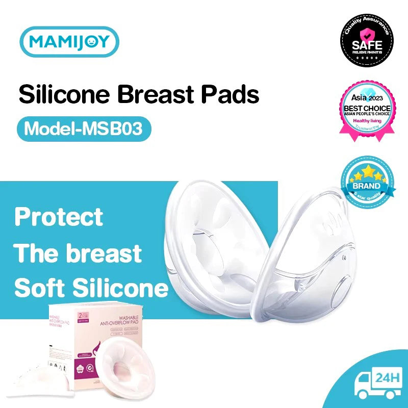 MAMIJOY MSB03 2 pezzi Salvaschermo indossabile per l'allattamento al seno Collettore manuale del latte materno Tazza di raccolta del latte con guscio del seno in silicone