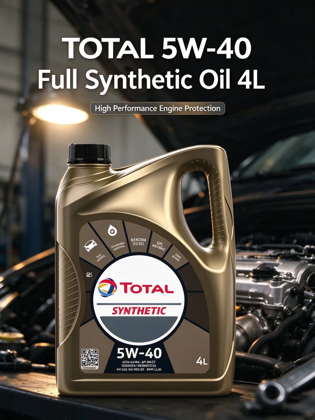 Total Olio Synthetic 5W40 4Lt