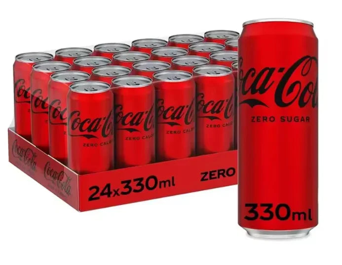 COCA COLA IN LATTINE DA 24 PZ ZERO/SENZA CAFFEINA