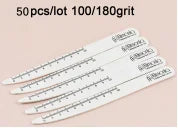 10/50/100 Pezzi di Lime per Unghie Professionali 100 180 in Legno Bianco, Carta Abrasiva per Unghie, Set di Strumenti per Manicure e Salone