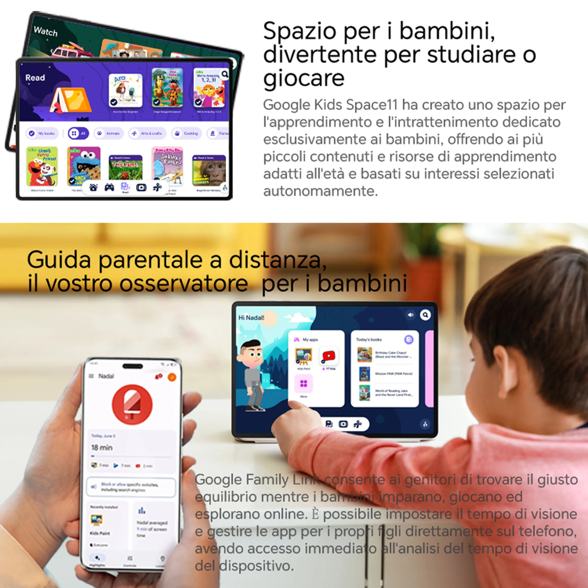 HONOR Pad X8a Tablet da 11", Display con Protezione degli Occhi a 90Hz, Batteria da 8300mAh, 4 Altoparlanti, Android 14, WiFi, Space Gray