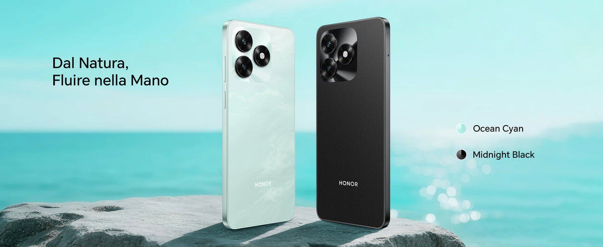 Smartphone HONOR X5c Plus, 5260 mAh, display da 6,74 pollici a 90 Hz, fotocamera da 50+5 MP, Android 15, processore octa-core, riconoscimento delle impronte digitali e del volto
