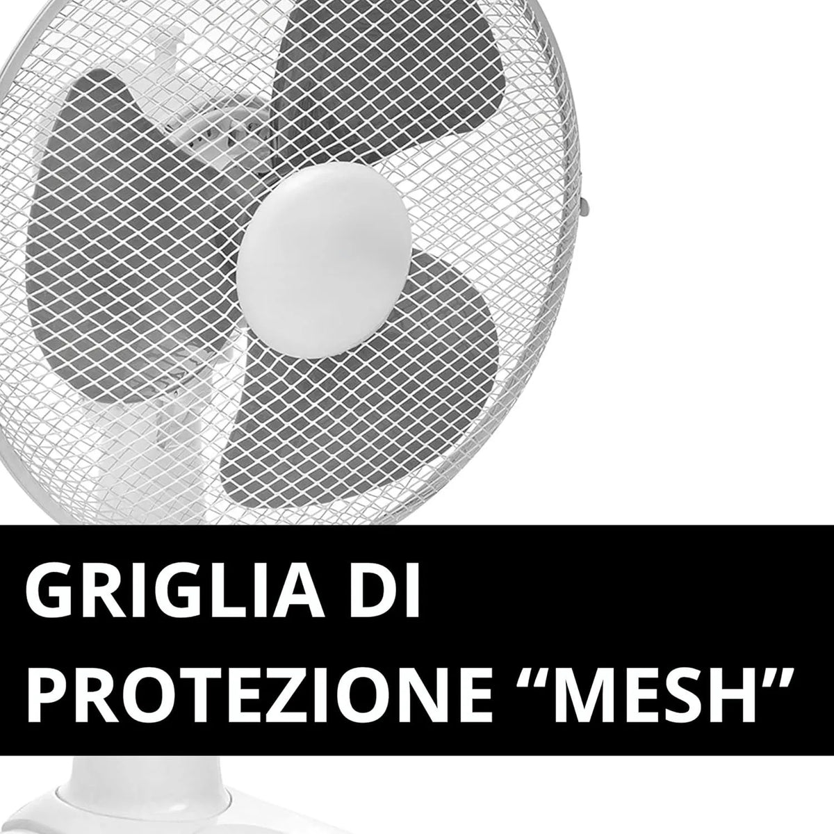Ventilatore da Tavolo 40CM INN-502 con 3 Velocità, Inclinabile, Oscillazione Automatica, Griglia di Sicurezza, Potente 45W, Silenzioso ed Efficiente per Casa e Ufficio