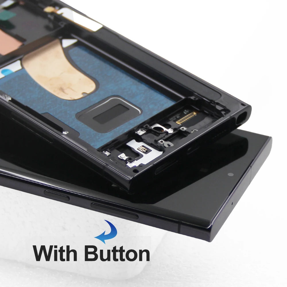 Per Samsung S23 Ultra 5G AMOLED Display LCD Touch Screen con cornice Digitizer Sostituzione compatibile con SM-S918B G918
