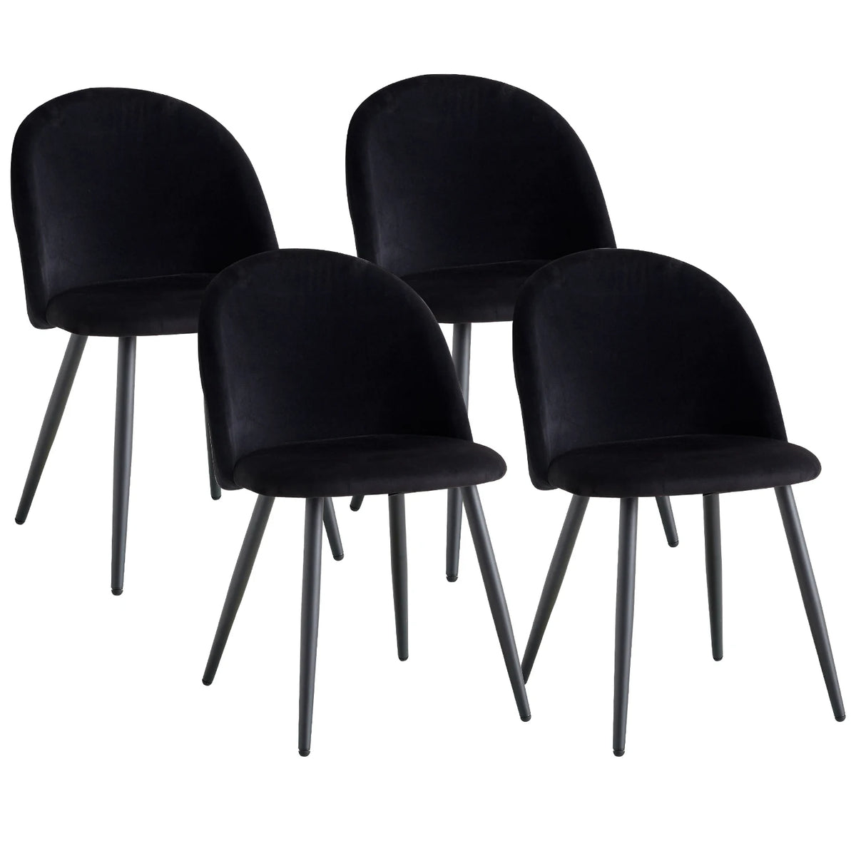 Un Set di 4 sedie da pranzo nordiche da cucina camera da letto comò in velluto Party sedie da pranzo di lusso moderne Design mobili per la casa unici