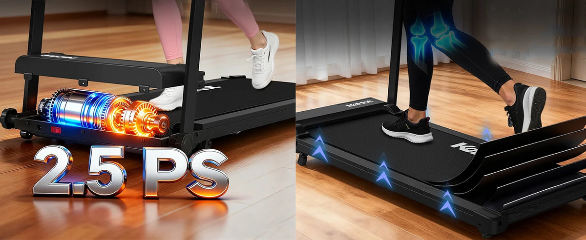 Tapis Roulant Kehot per Casa 1-12Km/H 8% Inclinazione App Bluetooth 12 Programmi di Allenamento Tapis Roulant Pieghevole per Palestra Domestica