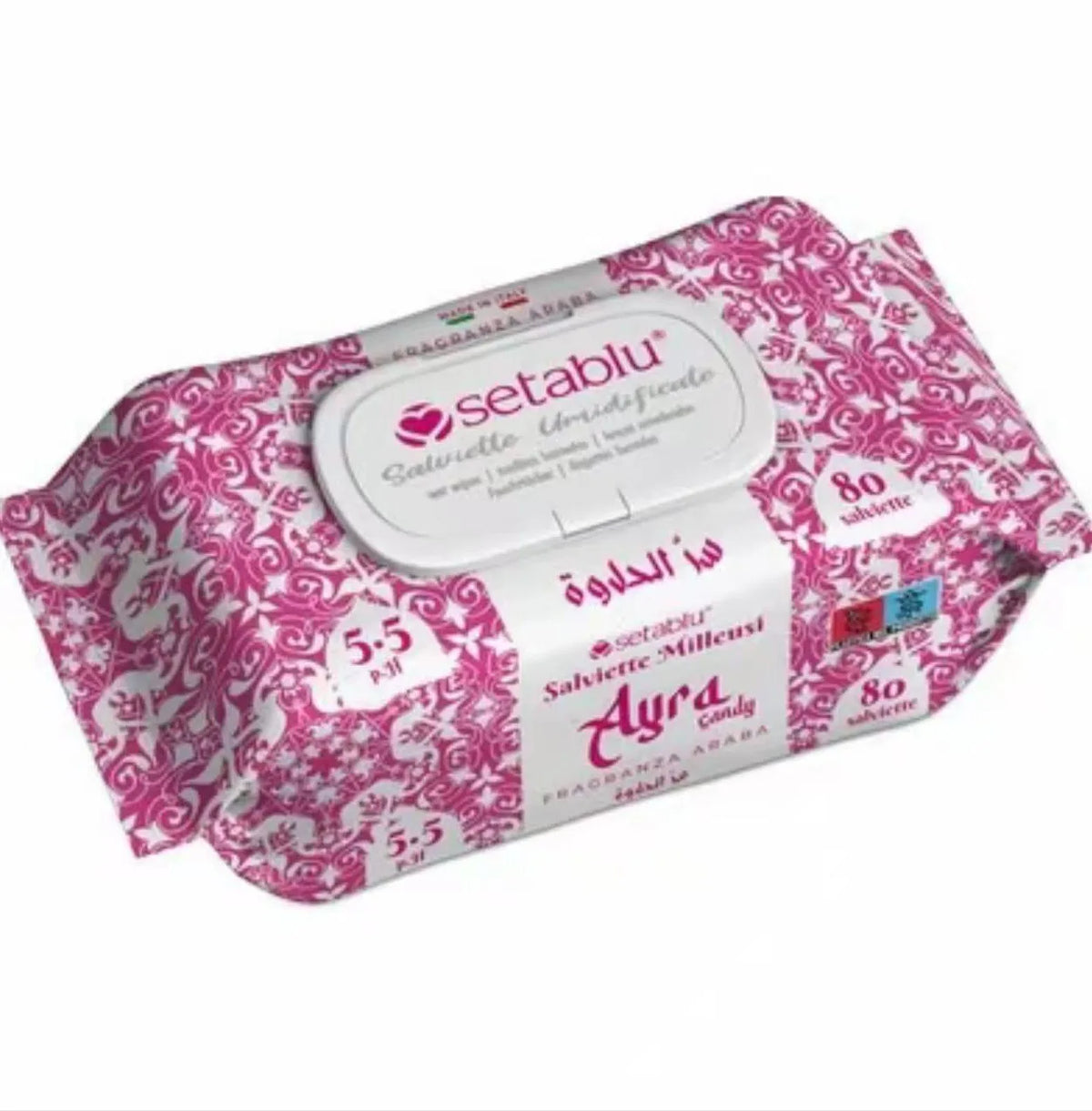 480 Salviette Umide in Fibra Ultra-Morbida per Cura Profonda e Idratazione, Ideali per Pelli Sensibili, Profumo Fresco, Box 6 Confezioni x 80 Pezzi Salviette - Bestline
