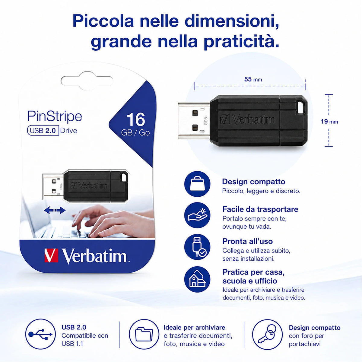 Confezione da 10 chiavette USB Kingston DataTraveler Exodia da 64 GB, memorie flash USB 3.2 DTX/64GB con laccetto incluso, per laptop e computer