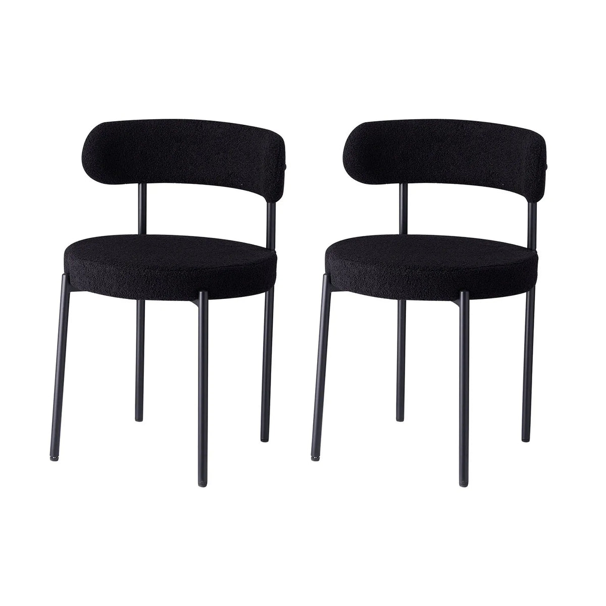 EGOONM Set di 2/4/6 Sedie da Pranzo in Stile Nordico, Sedie Imbottite in Velluto Teddy per Cucina e Sala da Pranzo