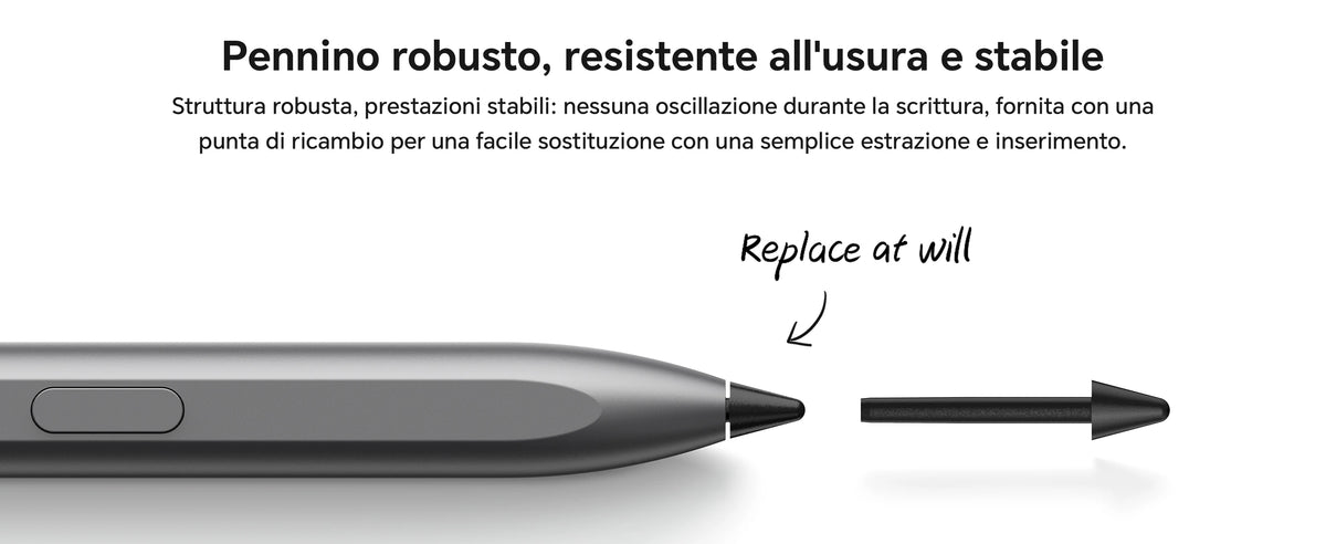 HONOR CHOICE penna per HONOR Pad 10/9/X9a, ad alta sensibilità, Palm Rejection, penna touch per tablet con rilevamento dell'inclinazione, penna capacitiva con 1 punta di ricambio