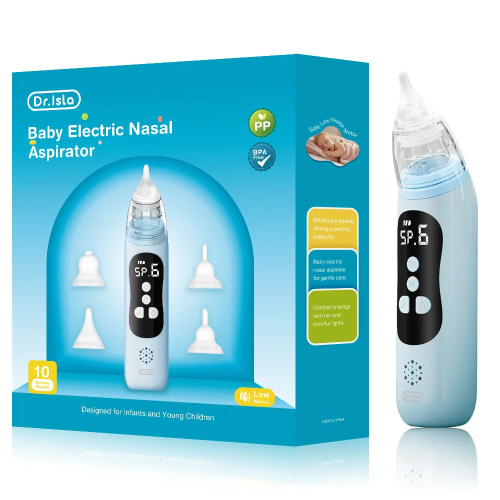 MAMIJOY Aspiratore nasale elettrico per bambini, pulitore nasale silenzioso per neonati, per ostruzioni e rinite, aspiratore nasale per neonati U94