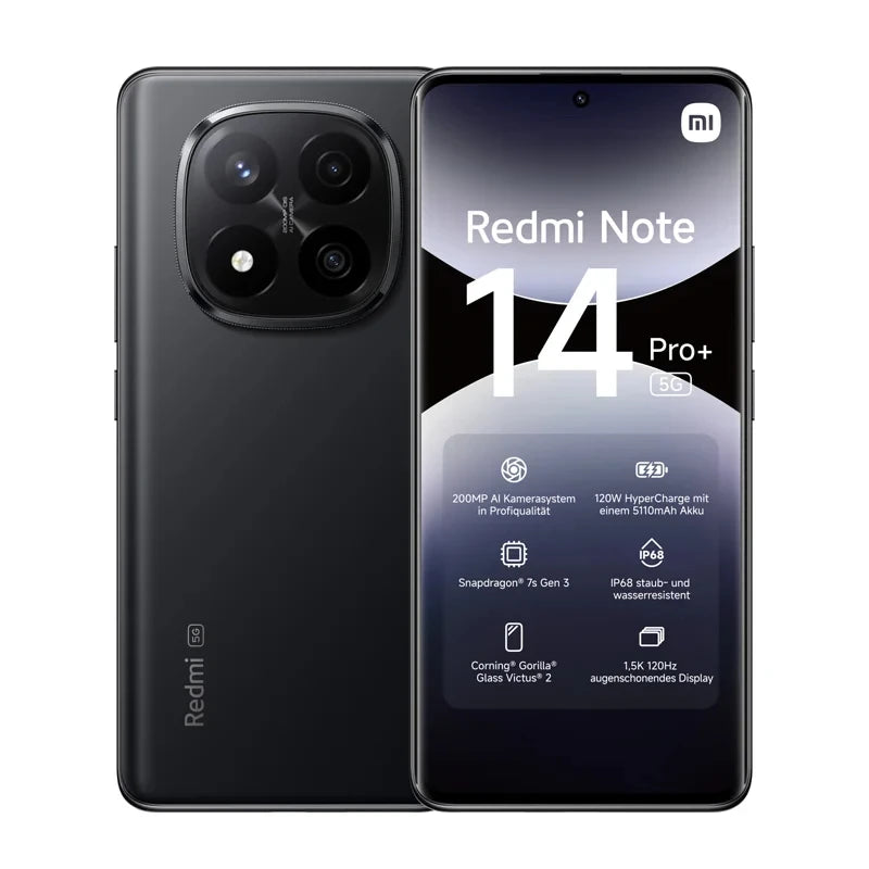Xiaomi Redmi Note 14 Pro Plus 5G Versione Globale Smartphone NFC Snapdragon ® Schermo 7s Gen 3 AMOLED da 1,5K pollici 120Hz fotocamera 200 MP batteria