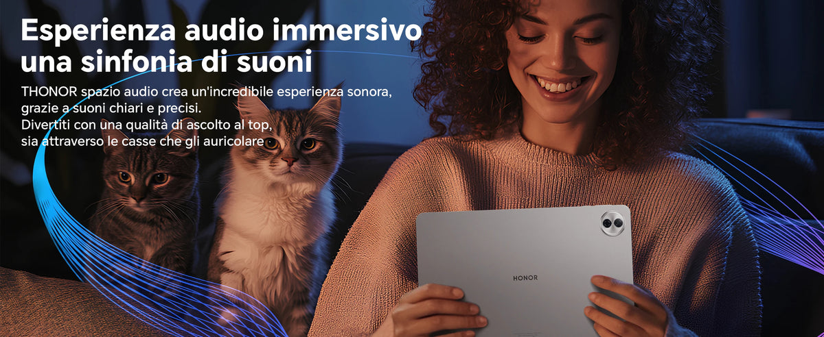 HONOR Pad 10 da 12,1 pollici, 120 Hz, display HONOR Eye Comfort da 2,5K, 8 GB/256 GB, Wi-Fi, batteria da 10.100 mAh, processore Snapdragon 7 Gen 3 a 4 nm, efficienza AI, 6 altoparlanti, Android 15, grigio