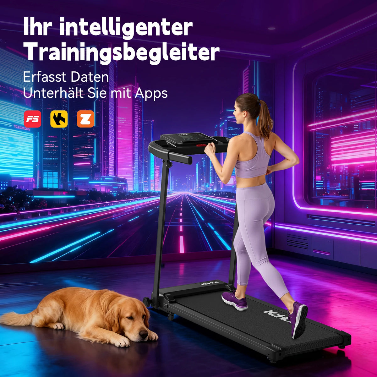 Tapis Roulant Kehot per Casa 1-12Km/H 8% Inclinazione App Bluetooth 12 Programmi di Allenamento Tapis Roulant Pieghevole per Palestra Domestica