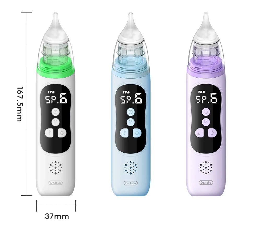 MAMIJOY Bambino Naso Cleaner Silicone Aspirazione Regolabile Elettrico Bambino Aspiratore Nasale Sicurezza Conveniente A Basso Rumore U94
