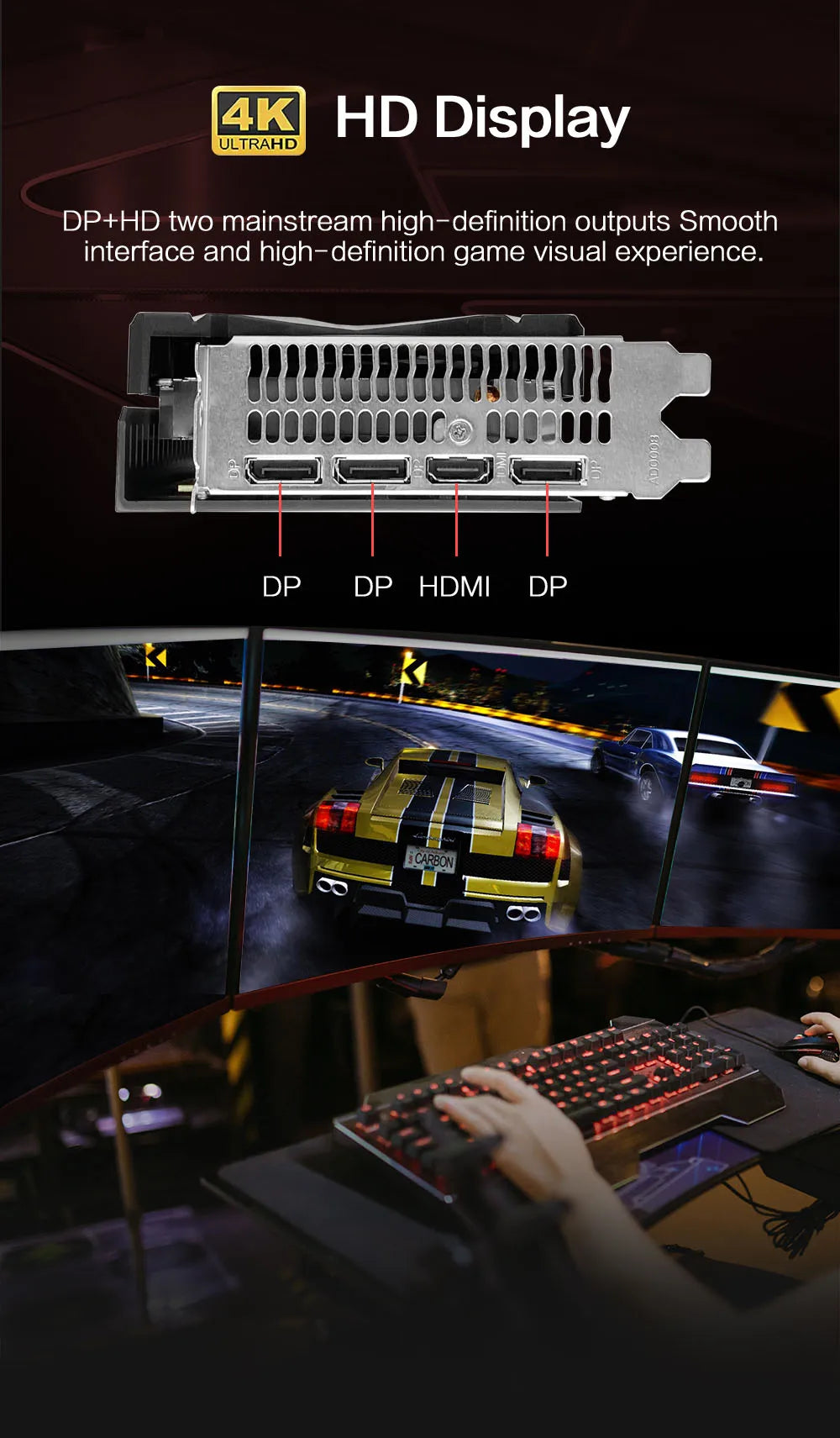 Scheda Grafica da Gaming MLLSE RX 5600 XT 6GB, 192bit GDDR6, 8pin PCI-E 4.0, GPU AMD Radeon per Giochi, Scheda Video Desktop RX 5600XT 6GB