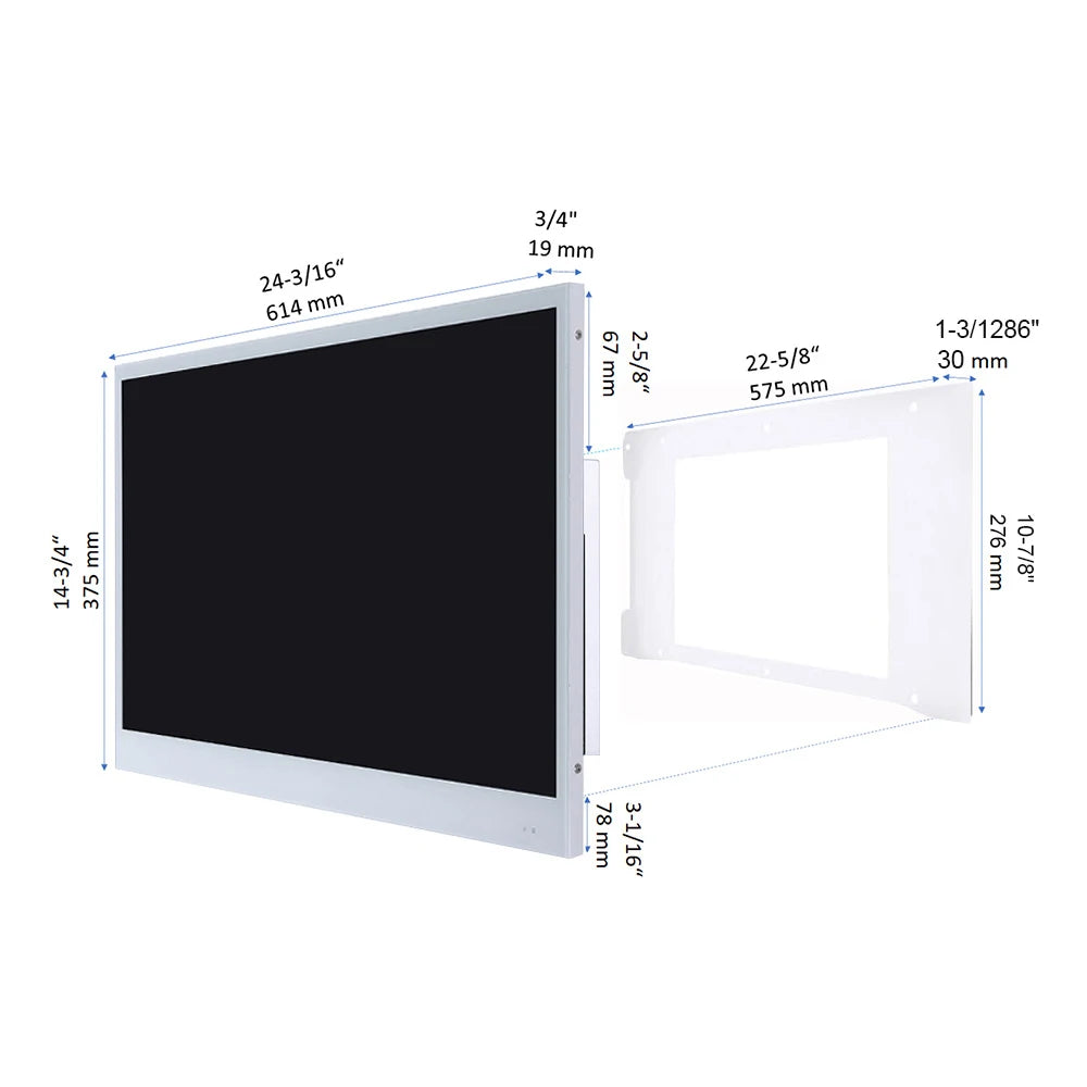 Souria 27 pollici Specchio magico TV LED impermeabile per bagno DTV Sintonizzatore WiFi Android TV Hotel Pubblicità SPA Salon US DVB-T T2 C