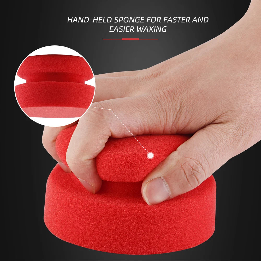SPTA 1pc Applicatore di cera a mano Composto in spugna Car Beauty Auto Paint Care Tampone in schiuma per lucidatura