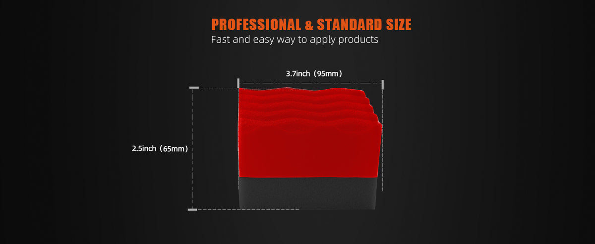 SPTA Wonder Wave Durafoam Spugna Applicatrice Sagomata Grande per Lucidatura Pneumatici e Lavaggio Auto