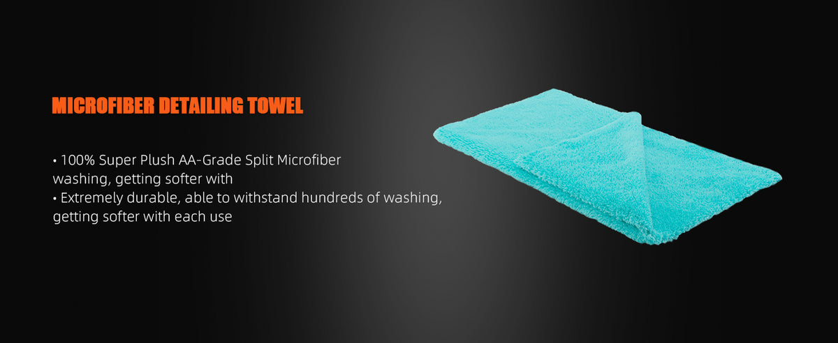 SPTA 1PC Asciugamano per dettagli in tessuto in microfibra blu acqua 420GSM 45 x 41 cm per il lavaggio dell'asciugatura automatica dell'auto