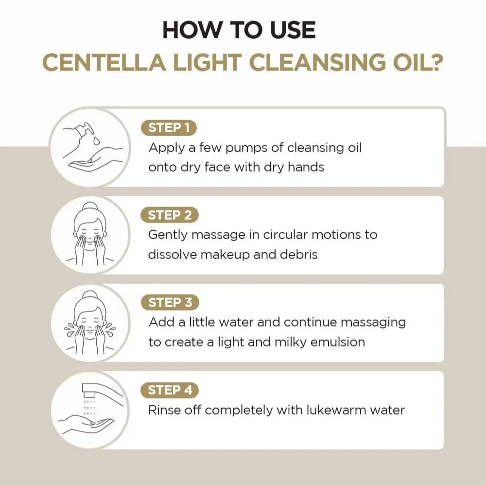SKIN1004 Olio Detergente Leggero alla Centella di Madagascar 200 ml | Olio Detergente Coreano per Doppia Pulizia, Struccante Delicato con Centella Asiatica per Pori e Pelle Sensibile