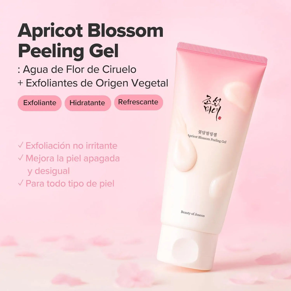 Beauty of Joseon Gel Peeling ai Fiori di Albicocca 100 ml | Gel peeling delicato con fiori di albicocca e cellulosa vegetale per una pelle più liscia e luminosa