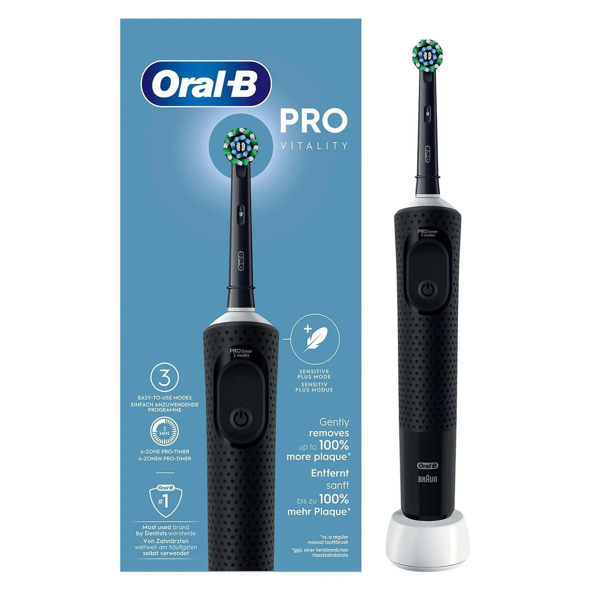 Spazzolino elettrico ricaricabile Oral-B Vitality nero